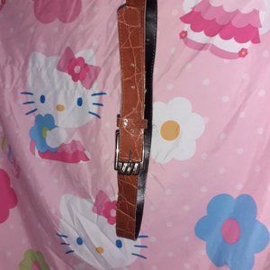 Vintage Brown Leather Belt (M/L)